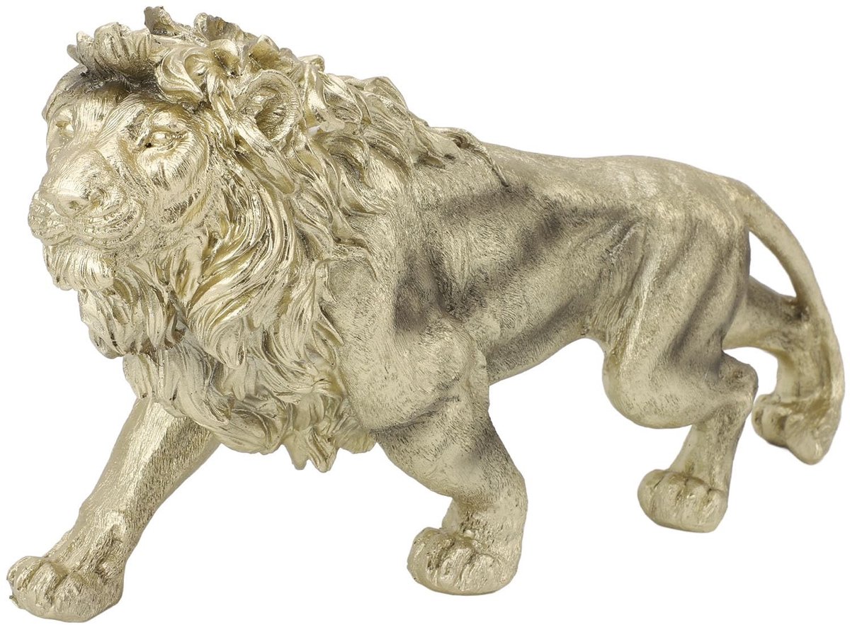 Dailygoods - Sterk Leeuw Beeldje van Polyresin voor Kantoor en Tuin Decoratie