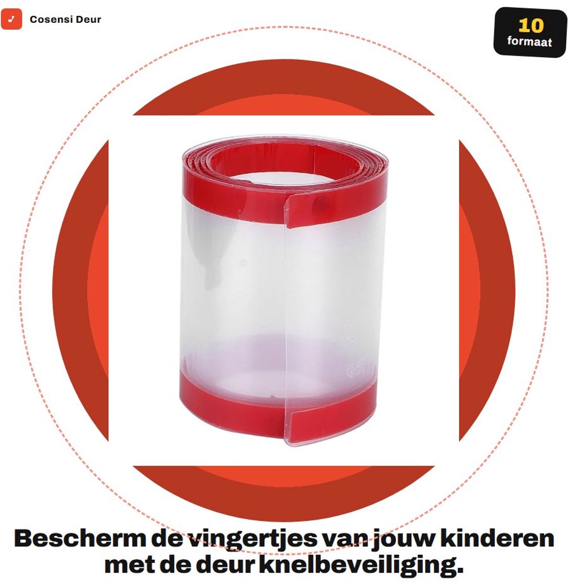 Dailygoods- Knelbeveiliging Hoogwaardig Polypropyleen - Deurklembeveiliging - Vingerknelbeveiliging - Eenvoudige Installatie - Veiligheidsoplossing - Voorkomt Letsel - Deurbeschermer