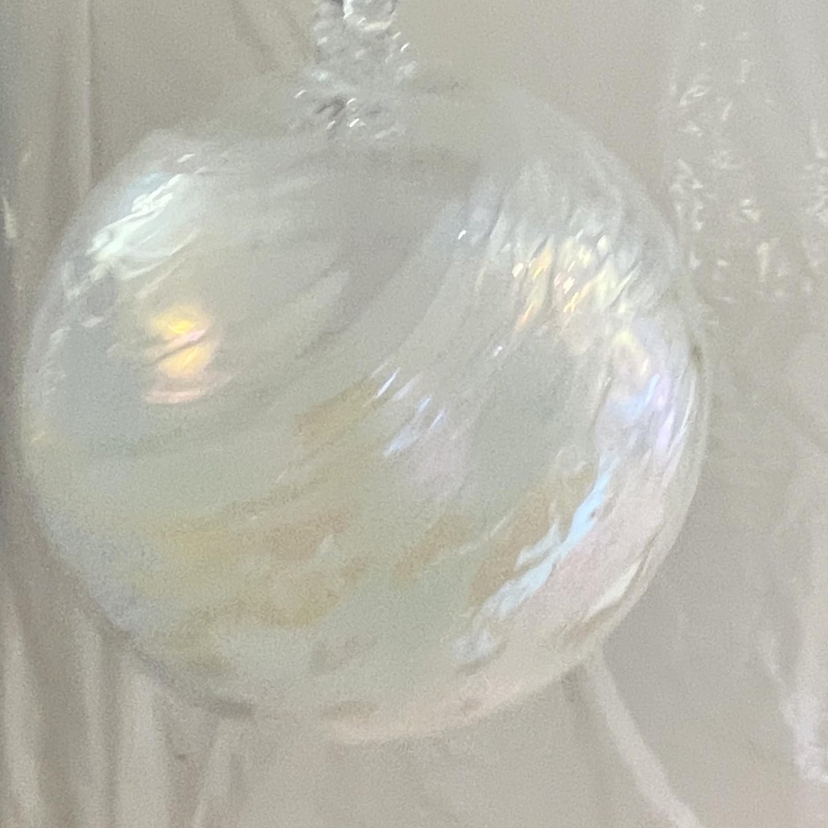 Dailygoods- Bal Mondgeblazen Kristalglas - Ornament - Raamdecoratie - Helder - Wit - Diameter ca. 10 cm - Decoratiebal