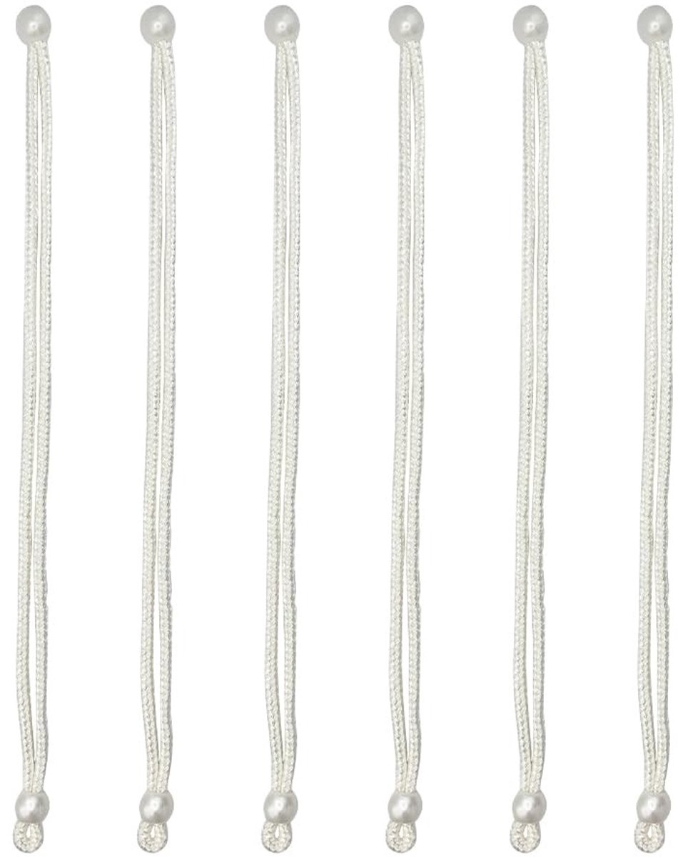 Dailygoods- Touwgordijnen 6 Stuks - Gevlochten Gordijnkoord - Tie-Backgordijnen - 40 cm - Kunstvezel - Geschikt voor Woonkamer/Slaapkamer - Gordijnbanden