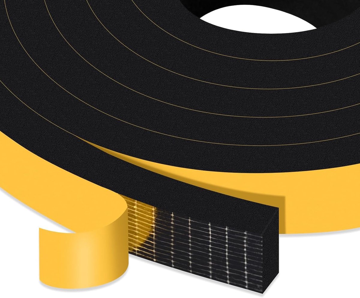 Schuimrubber Zelfklevend - Afdichting voor Deuren/Ramen - Geluiddicht/Waterdicht - Hoge Dichtheid - 20 mm x 10 mm - Schokbestendig - Afdichtband