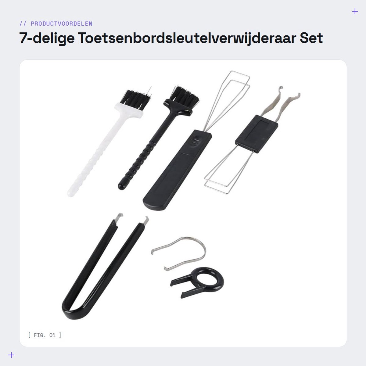 Dailygoods - 7-delige Toetsenbordsleutelverwijderaar Set