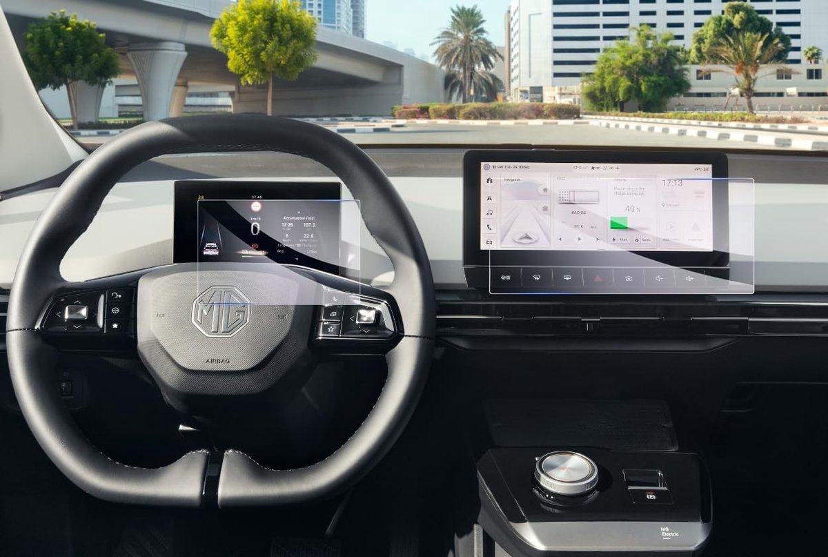 Navigatie en Cockpit Beschermfolie voor MG 4 EV Facelift 2022-2025, 10.25 Inch Touchscreen en 7 Inch Instrument Cluster, 9H Krasbestendig, Accessoires voor MG4 [2 Pack]