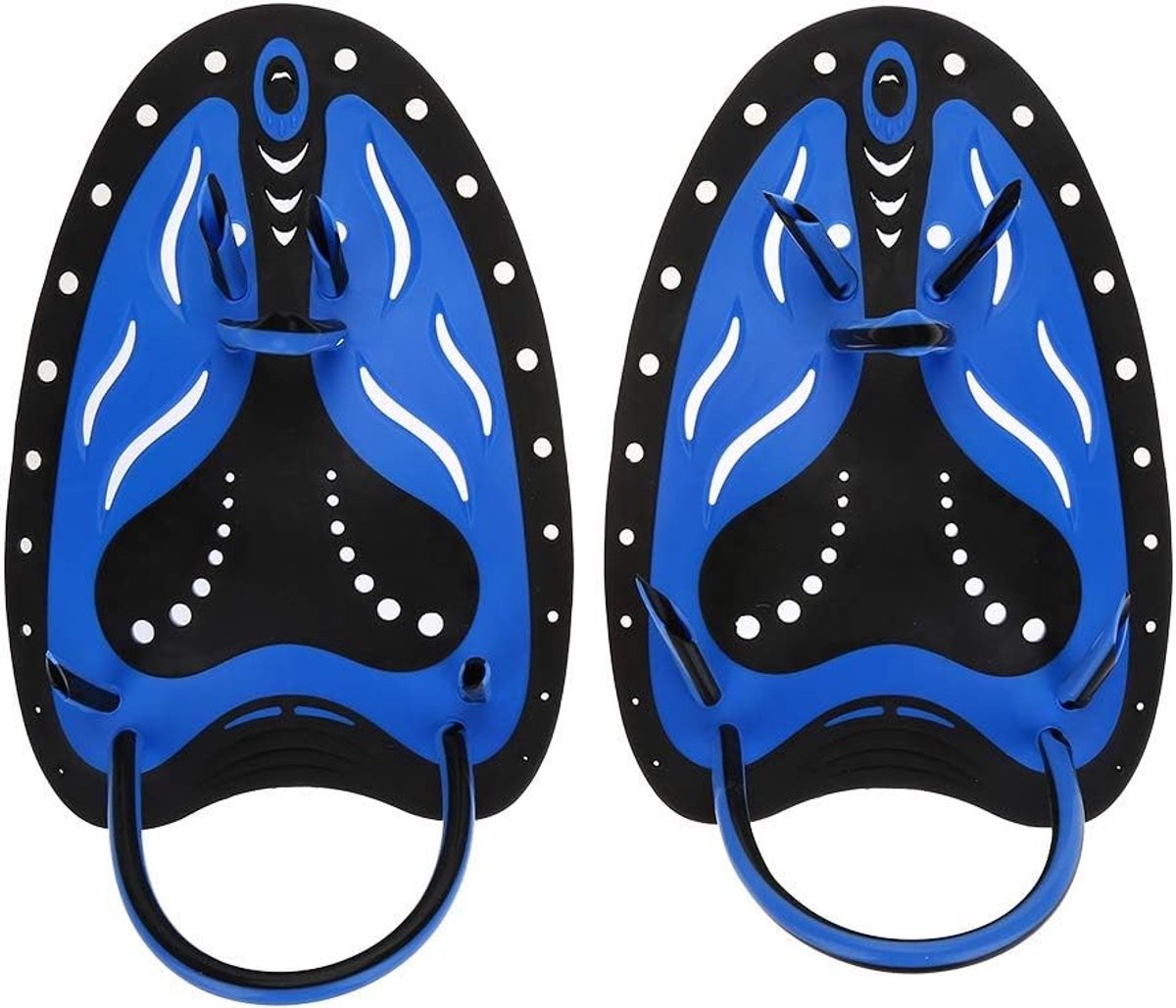 Verstelbare Fins Swim Hand Paddle voor Duiktraining - Professionele Zwemtraining Accessoires (Blauw)