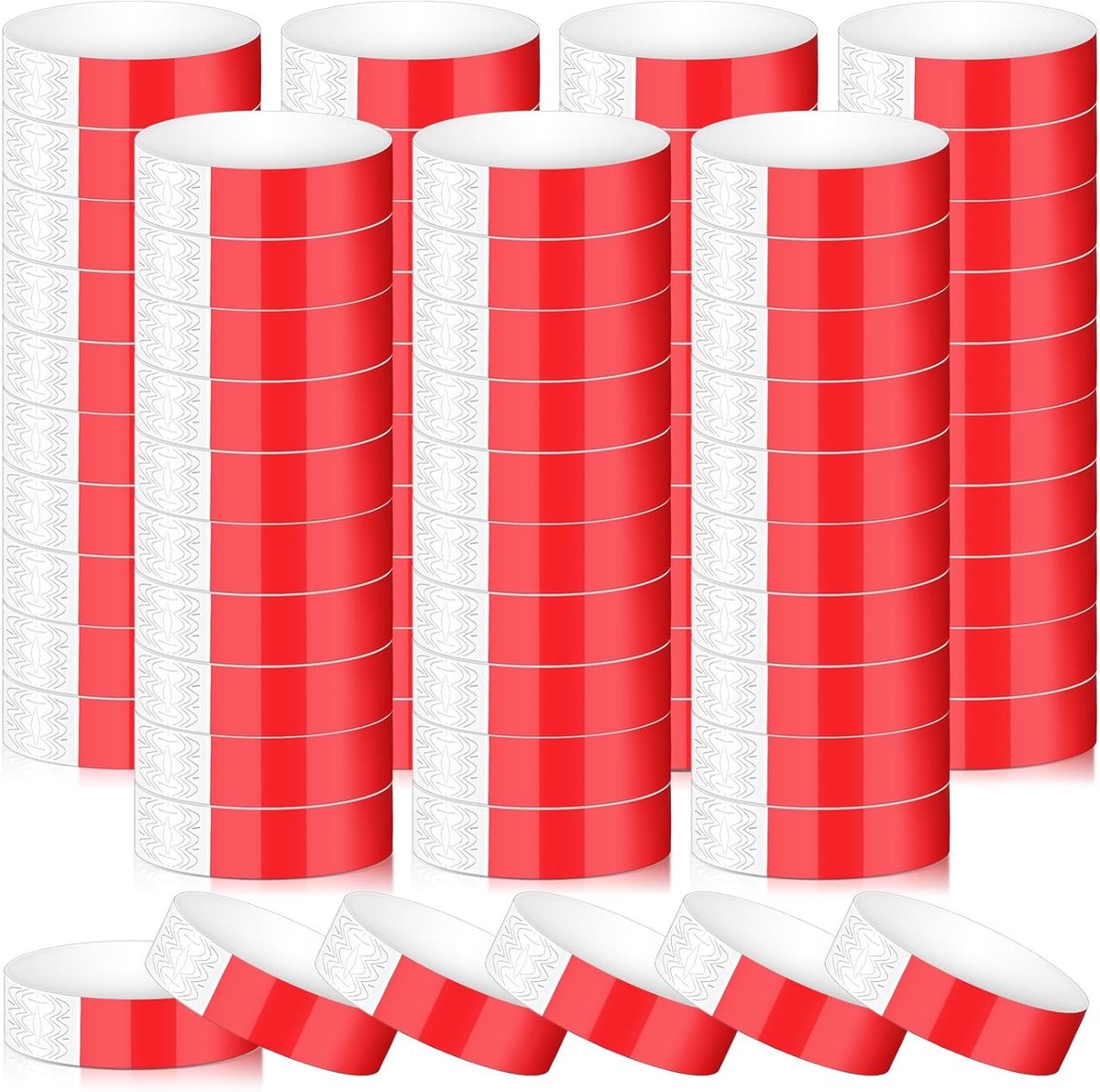 Dailygoods- Festivalarmbanden 600 stuks - Waterdichte Toegangsbanden - Lichte Controlebanden - Papieren Veiligheidsbanden - Ideaal voor Evenementen - Comfortabele Afmeting 25 x 2,8 cm