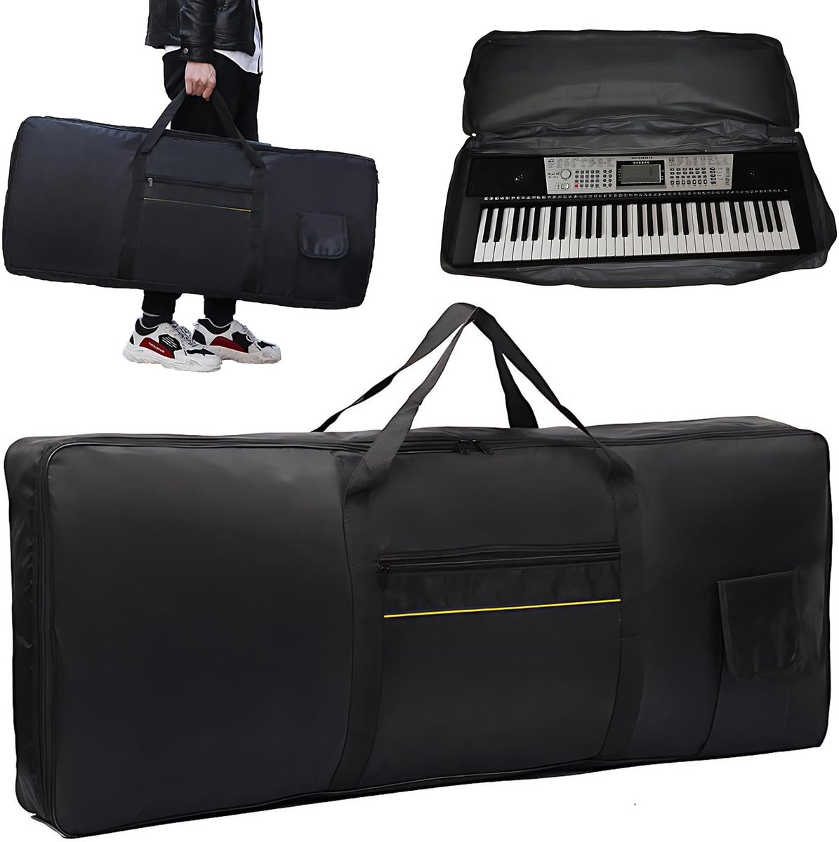 Dailygoods - Draagbare Elektrische Piano Kussen - Waterdichte Cover - Professionele Bescherming - 136 x 33 x 17 cm - Schokbestendig - Geschikt voor To...