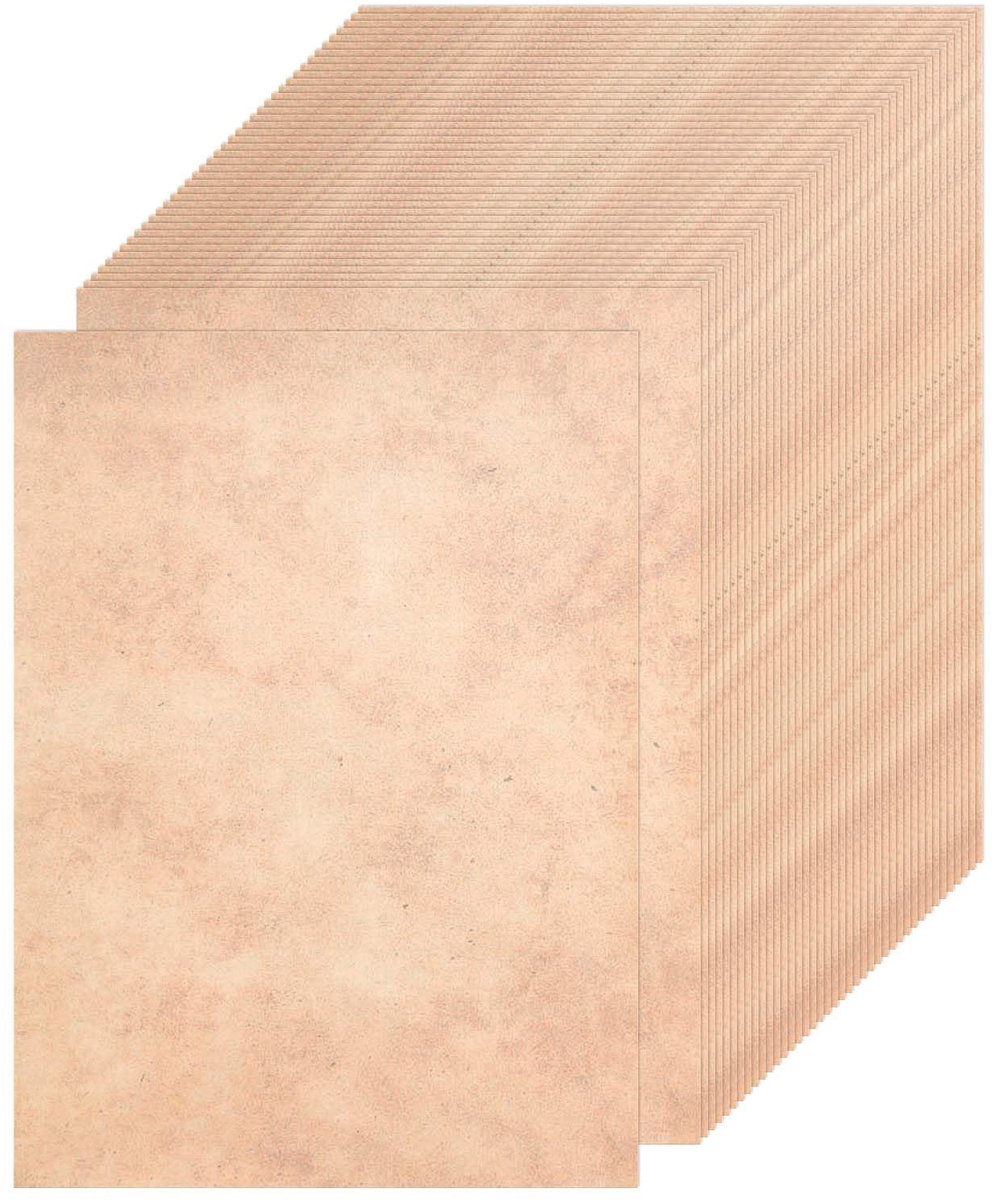 Dailygoods - 120 vellen briefpapier A4, vintage documentpapier, A4, bedrukbaar, dubbelzijdig oud papier voor certificaten, uitnodigingen en brieven voor liefdesbrief, verjaardag