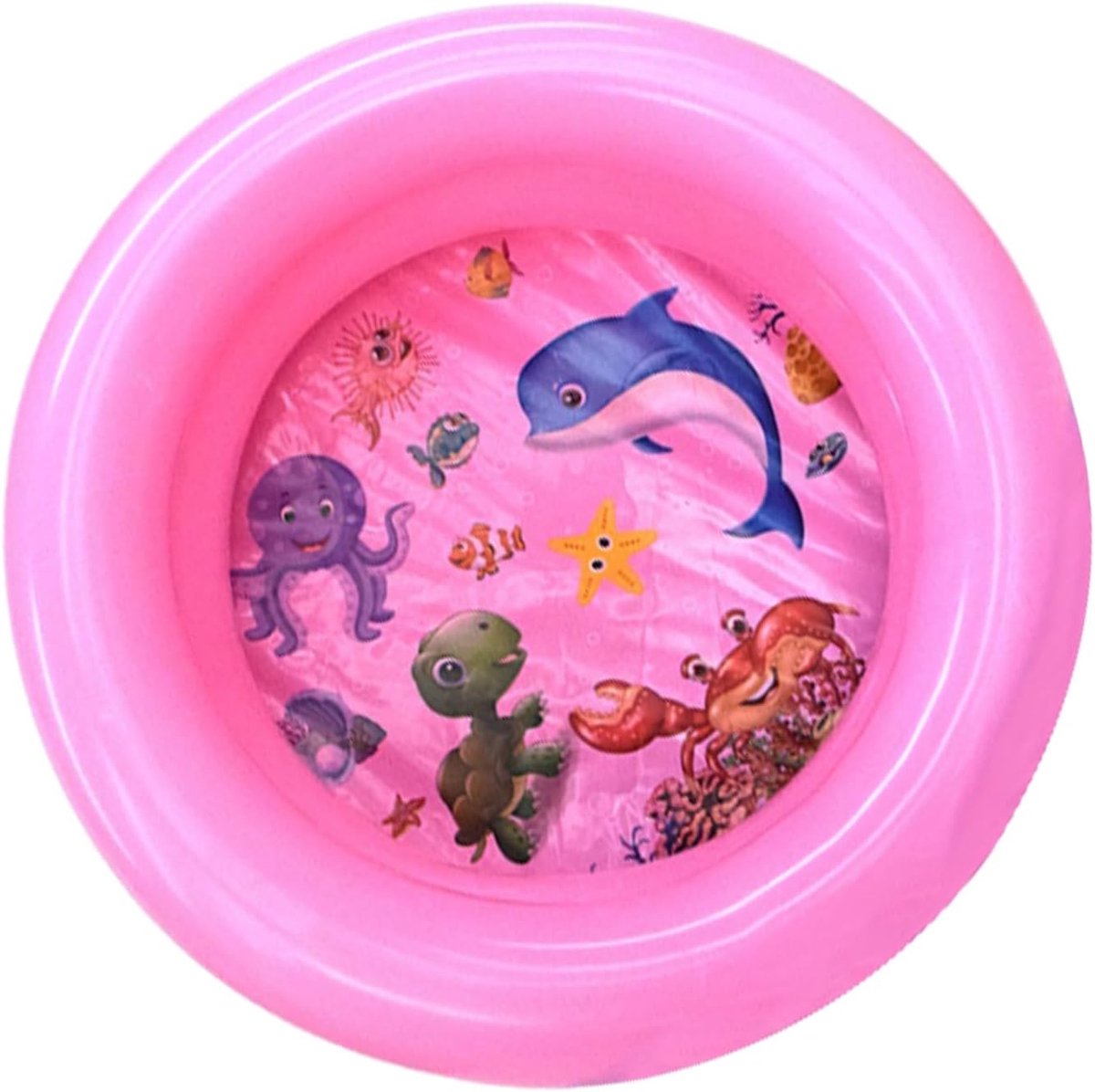 Thijox - Opblaasbaar Peuterbad voor Kinderen - Ronde Babyzwembad met Veiligheidsbodem - 70x20cm Roze - Ideaal voor Zomer, Binnen & Buiten Spelletjes
