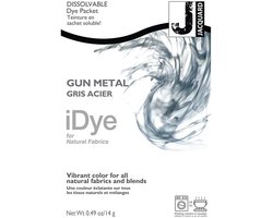 iDye Textielverf Grey Metal - Kledingverf - Stoffenverf - Voor Katoen Zijde Linnen en Rayon - 14 gram