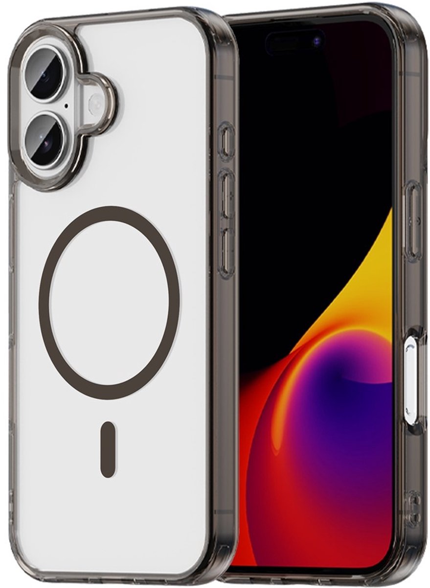 Coverup Hoesje - Geschikt voor iPhone 16 Hoesje - Coverup Clear TPU Back Cover - MagSafe Compatible - Zwart