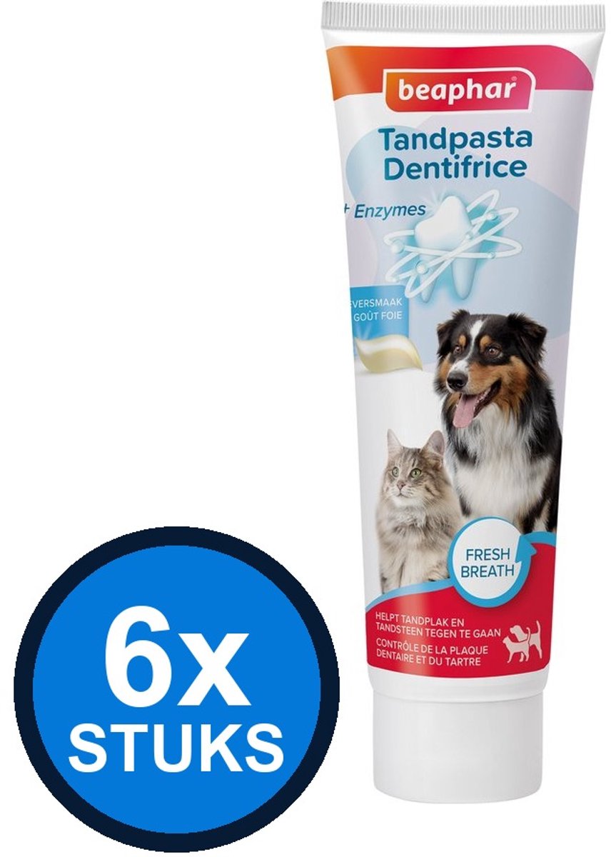 6x Beaphar - Tandpasta 100g - Hondenverzorging - 100 g