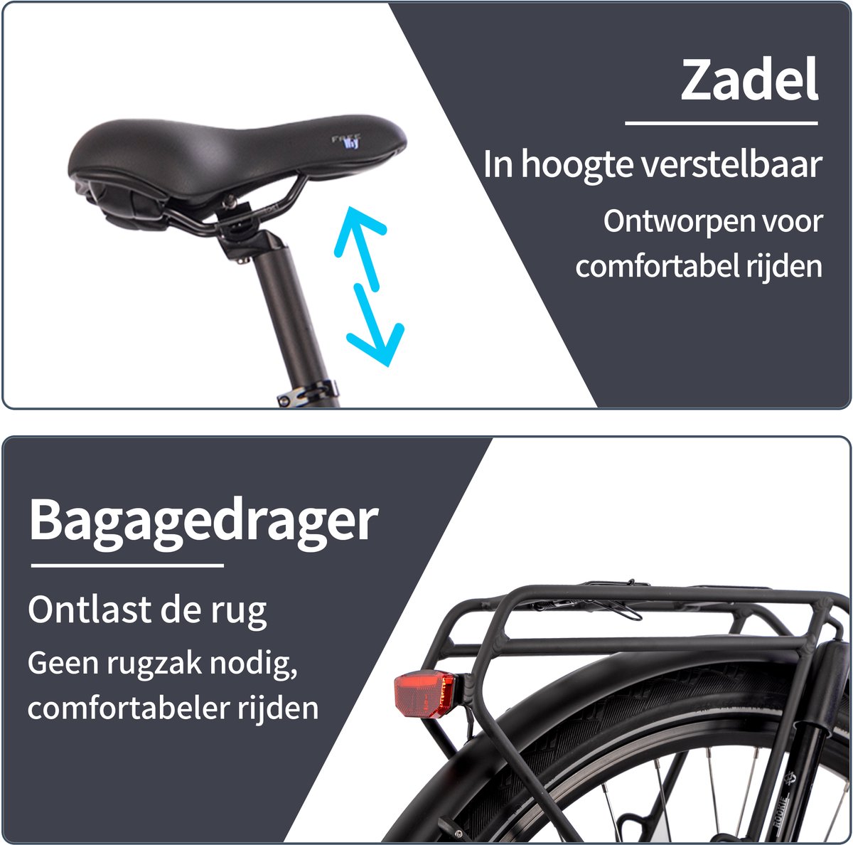 SAXXX 28 inch Stads E-bike - 250W Middenmotor - Tot 100km Actieradius thumbnail 3