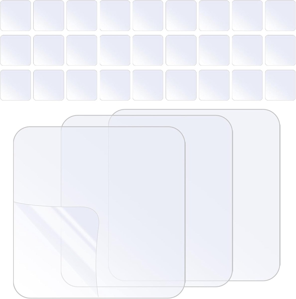30 Stuks 6 x 6 cm Dubbelzijdige Nano-Plakband, Sterke Acryl Kleefpads voor Thuis, Kantoor en Auto, Transparante Tape Stickers, Ideaal voor Meubels en Decoratie