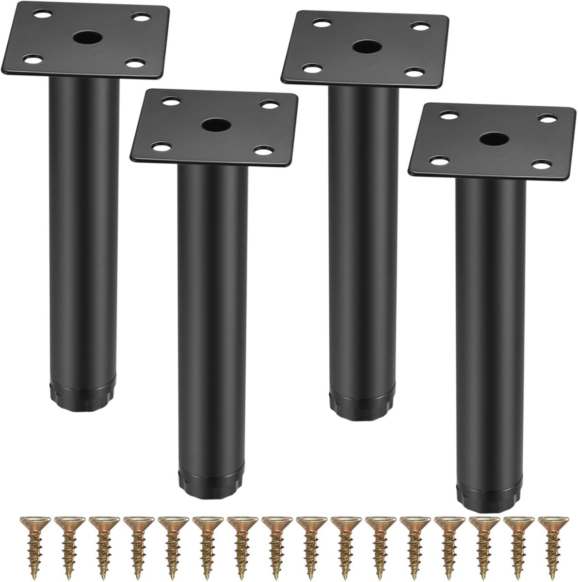 Verstelbare Meubelpoten 18 cm - 4 Stuks Metalen Ondersteuningspoten voor Sofa, Tafel en Keukenmeubels