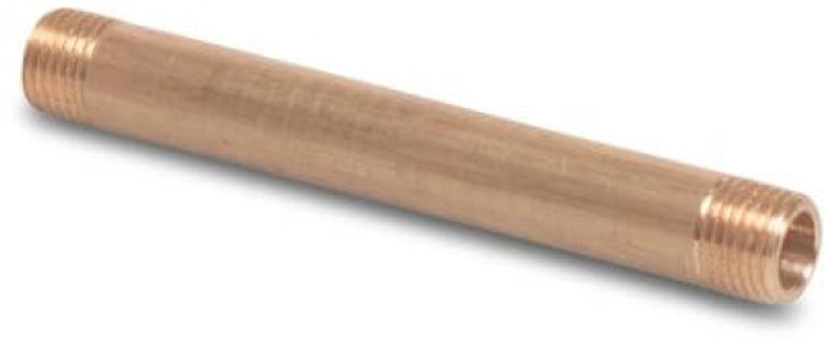 Nr. 110 2/3 koppeling messing 1 1/4" x 1" wartel binnendraad x buitendraad type conisch