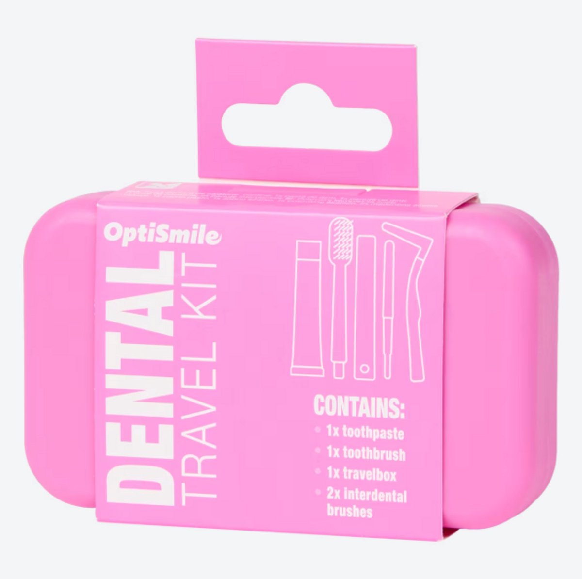 Reisset Tandenborstel – Dental Travel Kit met Tandpasta & Interdentale Borstels – Reis Mondverzorgingsset – Compacte Opbergdoos – Paars