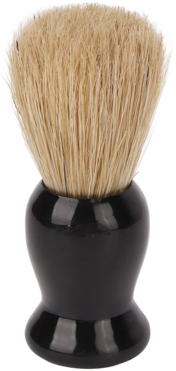 Dailygoods- Scheerkwast Imitatievarkenshaar - Baardborstel - Houten Handvat - Scheerschuimborstel - Onderhoudsadvies - Voor Thuisgebruik