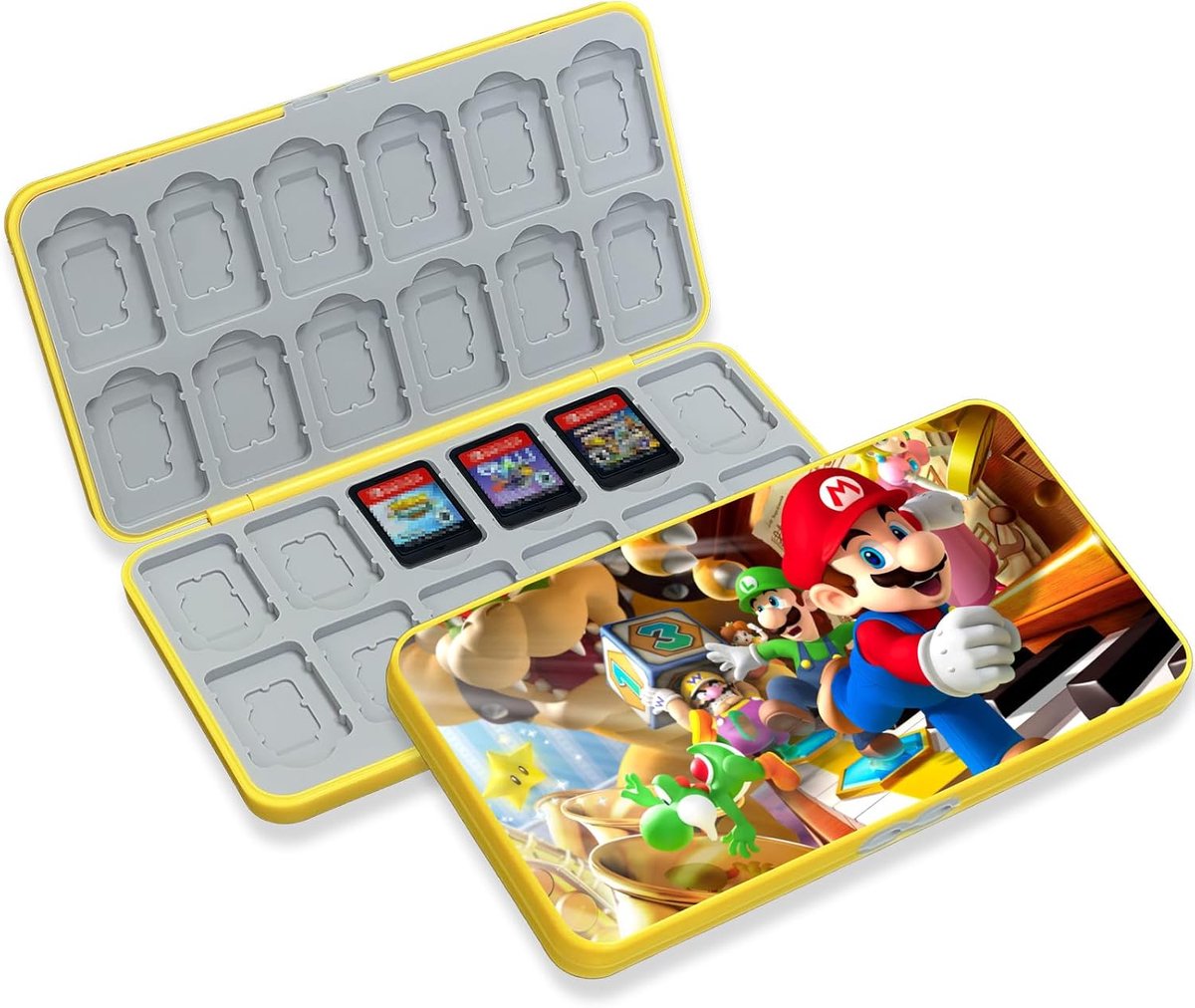Thijox - Beschermhoes voor Speelkaarten en Switch Game Kaarten, Organizer met 24 Slots, Waterdicht en Schokbestendig, Magnetisch Design voor Gaming Ac
