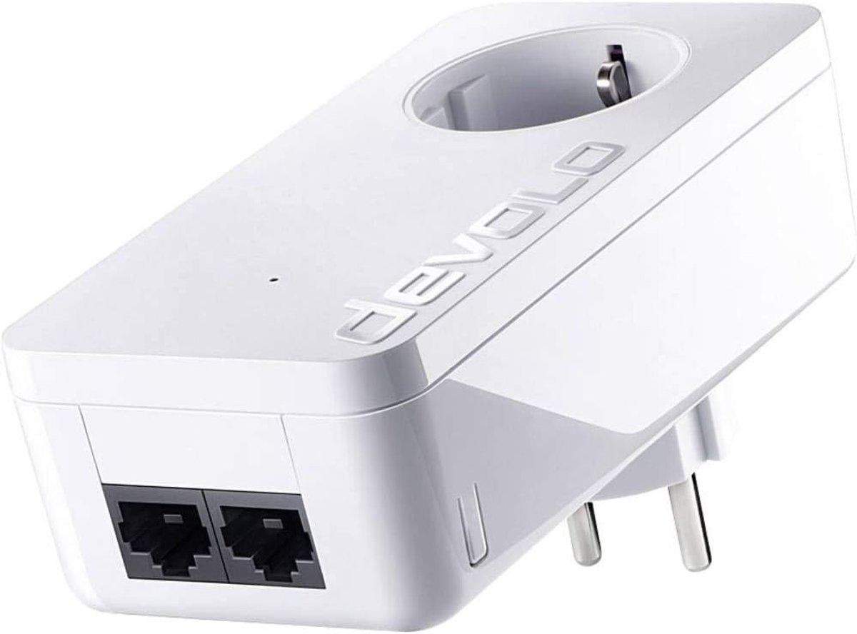 SnelShoppen - Powerline Adapter 1000 Mbit/s - dLAN 1000 duo+ Powerlan Adapter met 2x LAN-poorten, Compact en Eenvoudig LAN-netwerk via Stopcontact, Wi