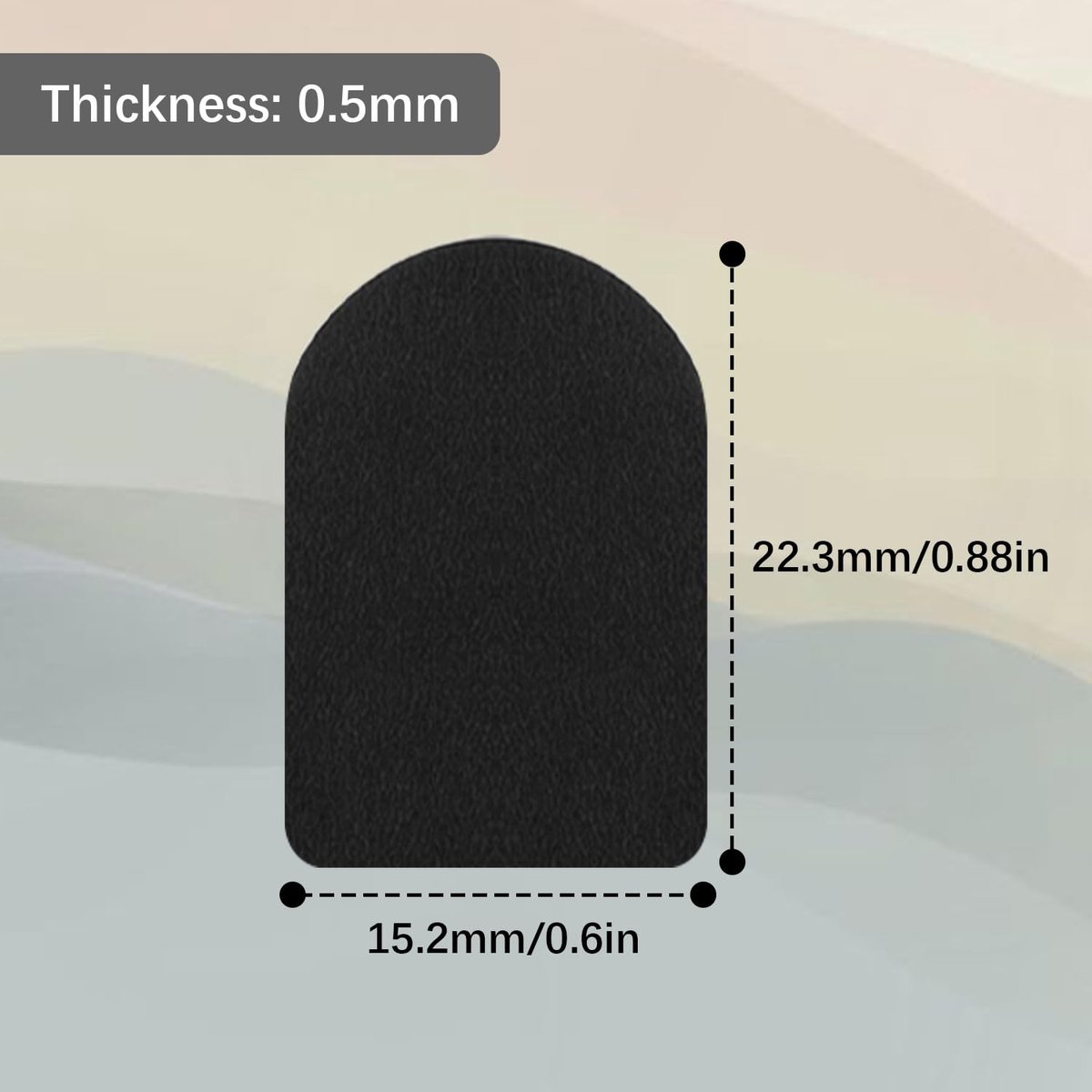 Dailygoods- Mondstuk Patches 16 Stuks - Rubberen Kussens - Alt Tenorsaxofoon/Klarinet - Duurzaam - Zwart - 0,5 mm Dikte - Mondstuk Kussen