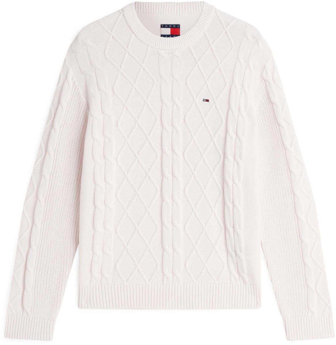 Trui Tommy Jeans Tjm Reg Cable Knit S Fashion Wear Volwassen Wit