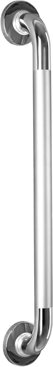 Wandbeugel Badkamer - Handgreep Douche - Veiligheid Thuis - Antislip Gripvlak - 60 cm - Zilver