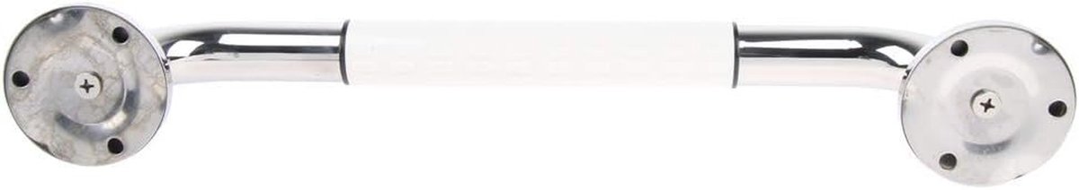 Badhandgreep Douchehandgreep - Wandgreep Leuning - Veiligheid in Huis - Anti-slip Nylon Bekleding - 40 cm - Wit