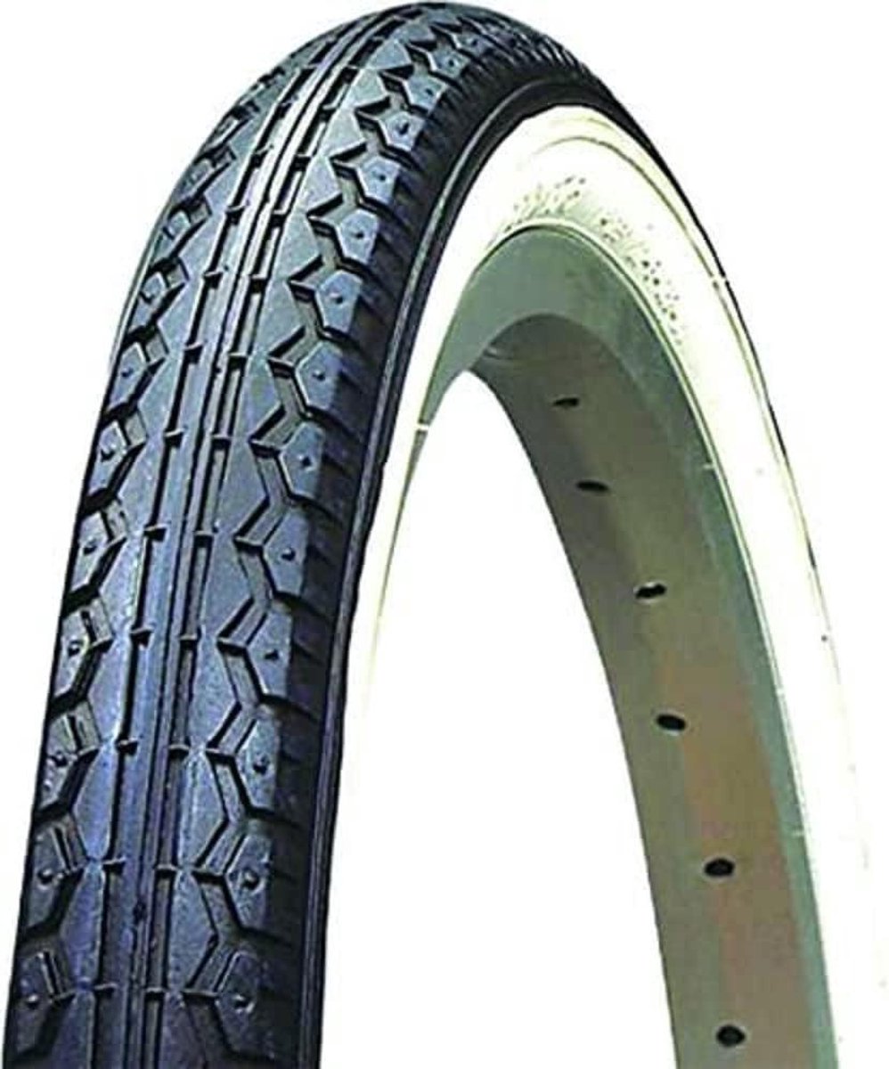 Fietsband - Banden - Fietsen - Lange levensduur - 47-406 (20" x 1.75) - Zwart/wit