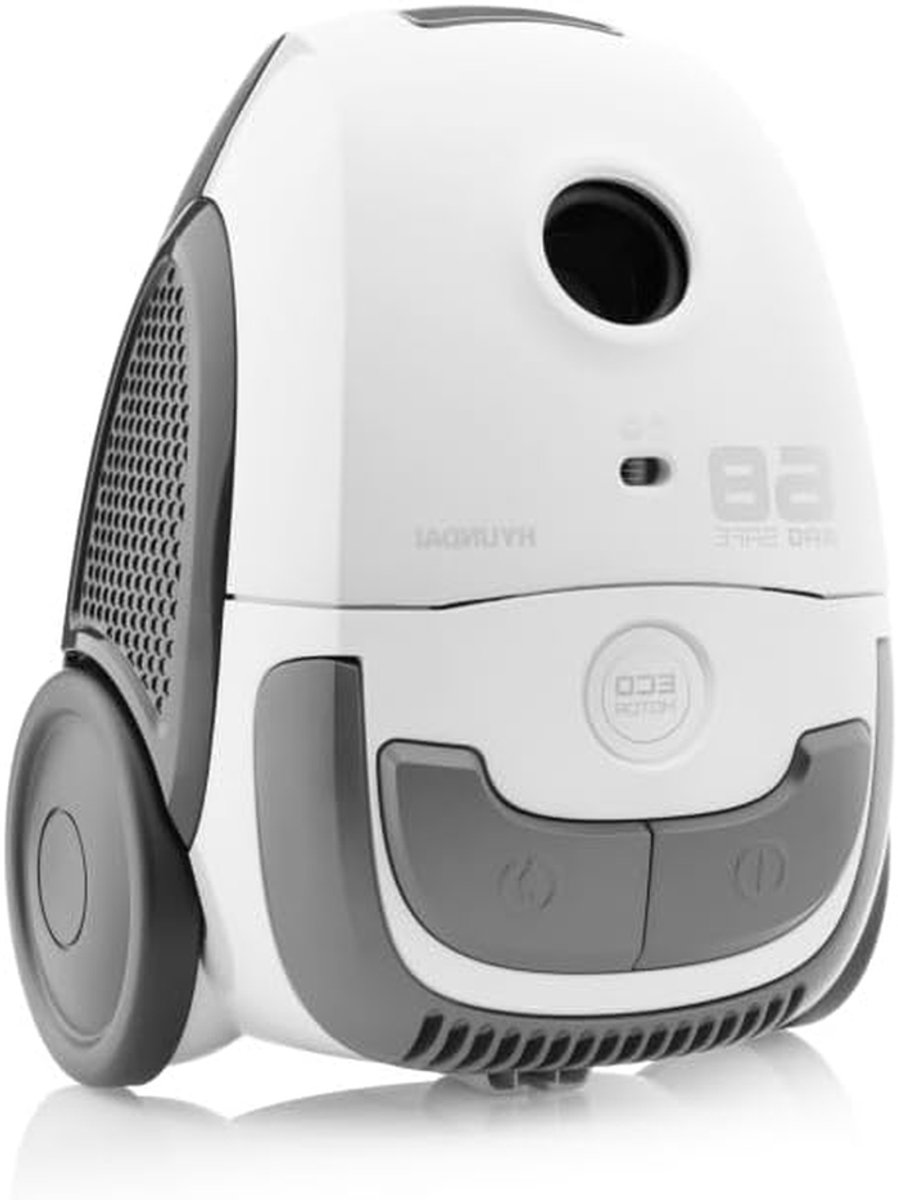 Stofzuiger met zak - Cilinderstofzuiger - Huishoudelijk schoonmaken - ECO-motor energiebesparend - 2 Liter - Wit/grijs