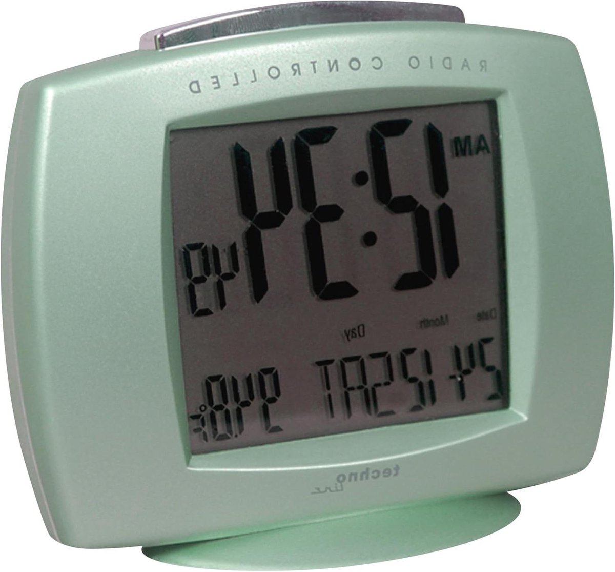 Radio gestuurde wekker - Digitale wekker - Tijd bijhouden - Met binnentemperatuur - 11 x 38 x 9 cm - Mint