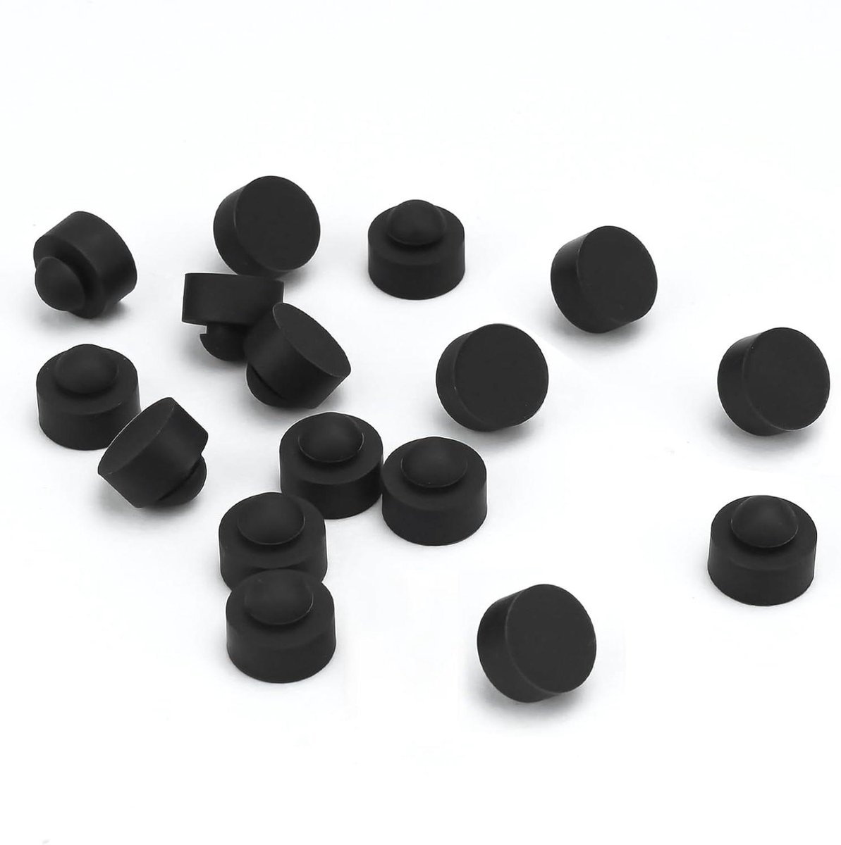 Rubberen Bumper Voetjes - Apparaatvoetjes Rubberen Doppen - Apparaten Stabiliseren - Strakke Pasvorm - 1/2" Diameter - Zwart