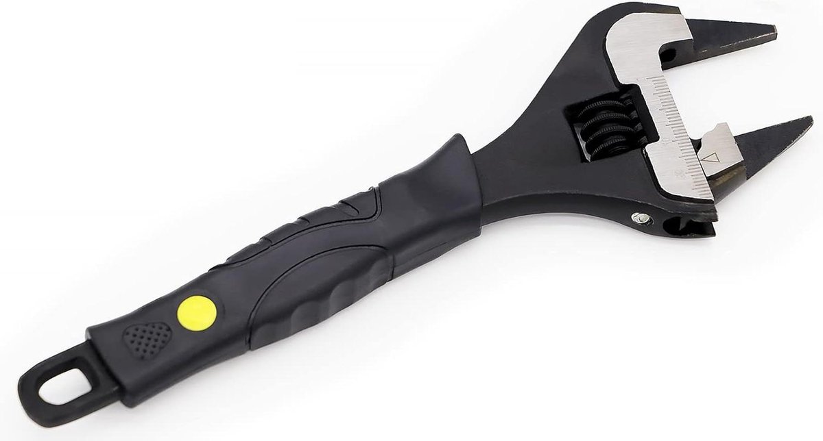 Verstelbare Sleutel - Moersleutel Sleutel - Krappe Ruimtes - Extra Slanke Kaken - 8-inch - Zwart