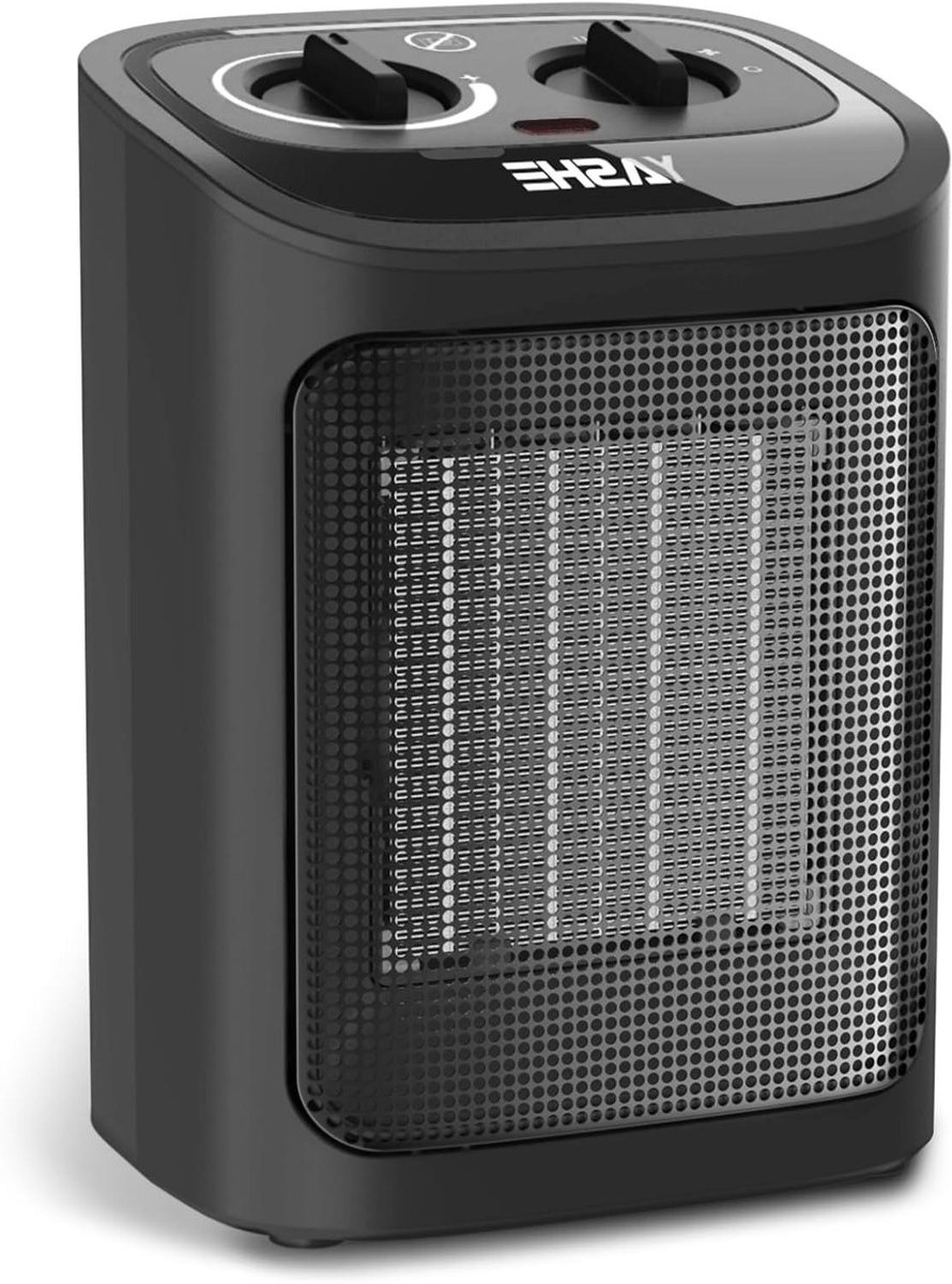 Elektrische Verwarming - Ventilator Kachel - Ruimte Verwarmen - PTC Keramisch Element - 16 x 13 x 22 cm - Zwart