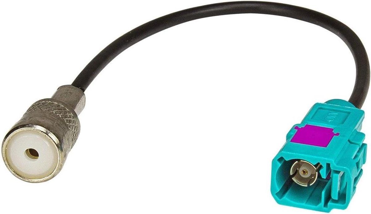 Antenneadapter Fakra naar ISO - Koppeling Kabel - Auto Radio - 50 Ohm Impedantie - 1 stuks - Zwart