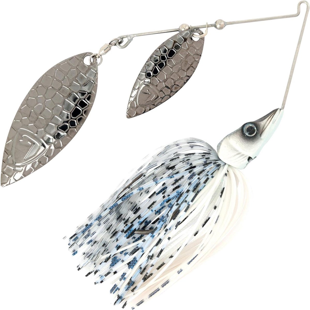 Spinnerbait Kunstaas - Spinneraas Vissen - Roofvis Vangen - Twee Wilgenbladen - 28g - Bleak