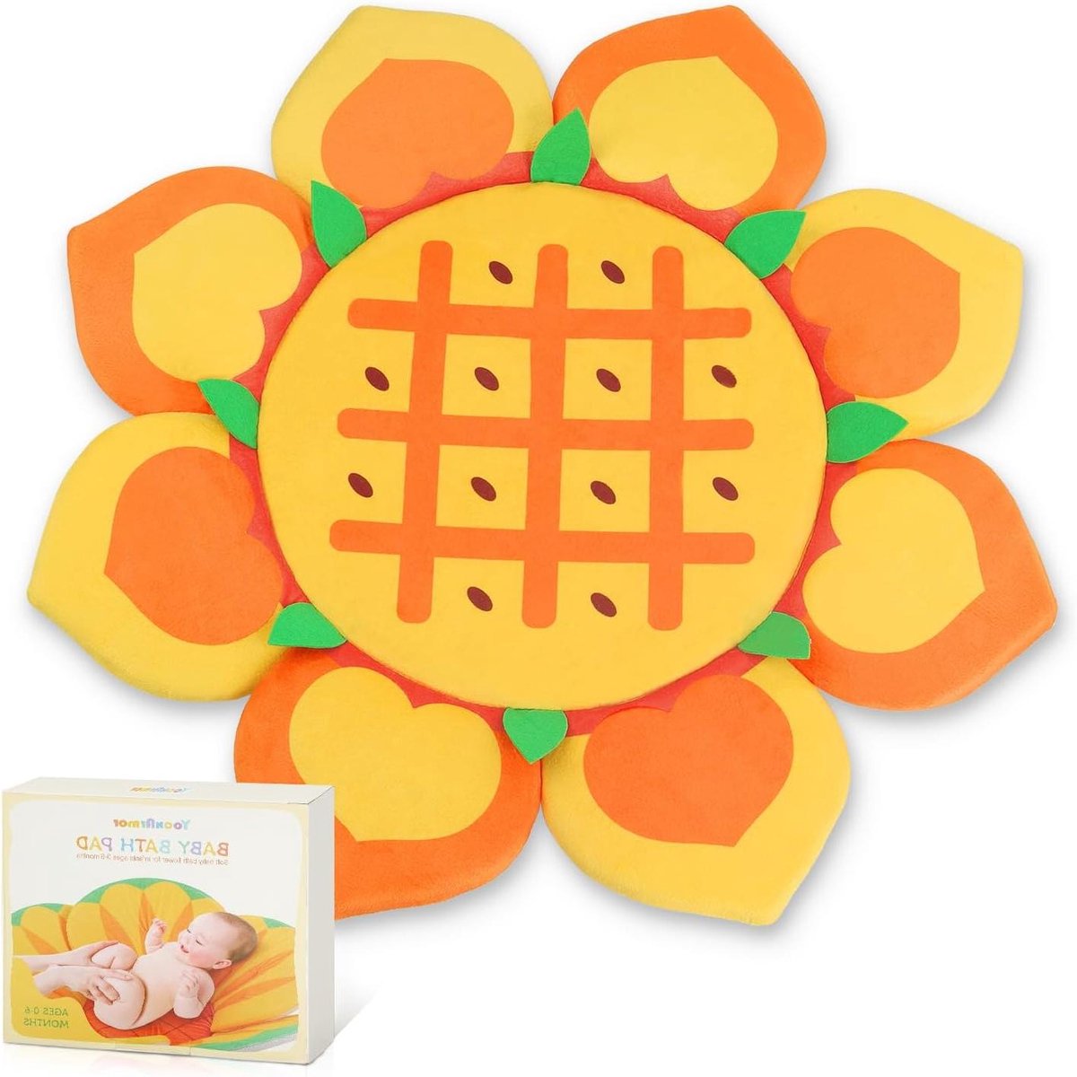 Baby Badbloem - Baby Badkussen - Veilig Baden - Zelfnivellerend - 79.5 cm diameter - Zonnebloem