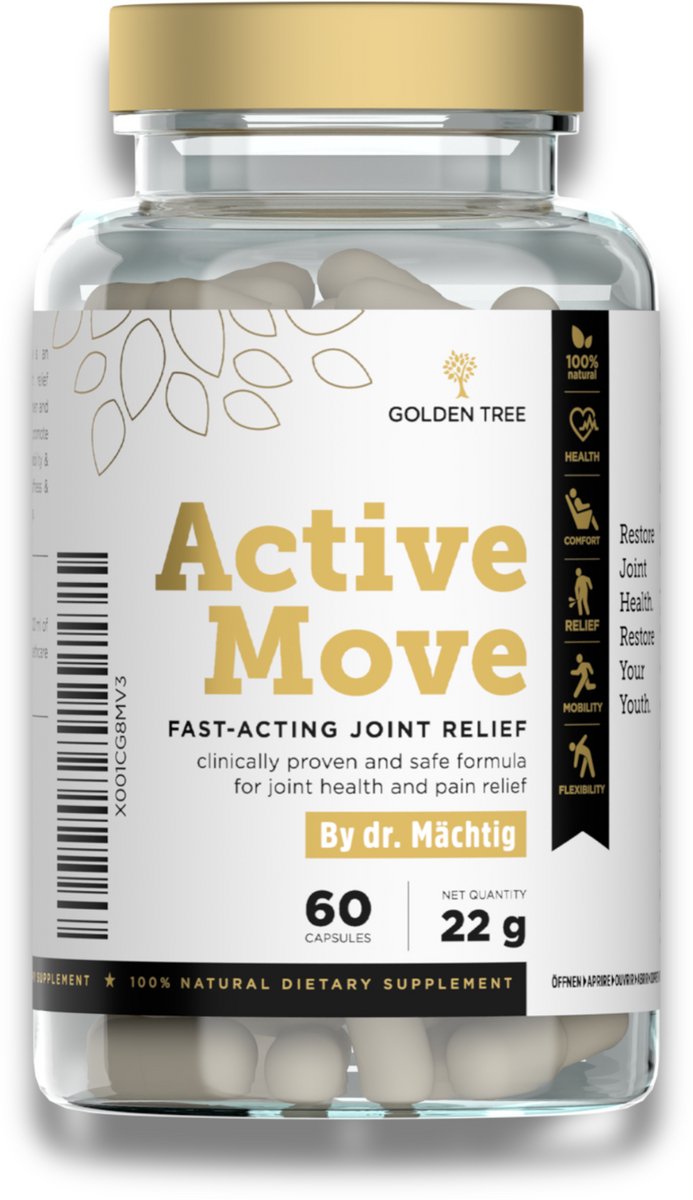 Golden Tree Spierondersteuning - Helpt bij gewrichtspijn - Vitamine C - Voedingssupplement - 60 capsules