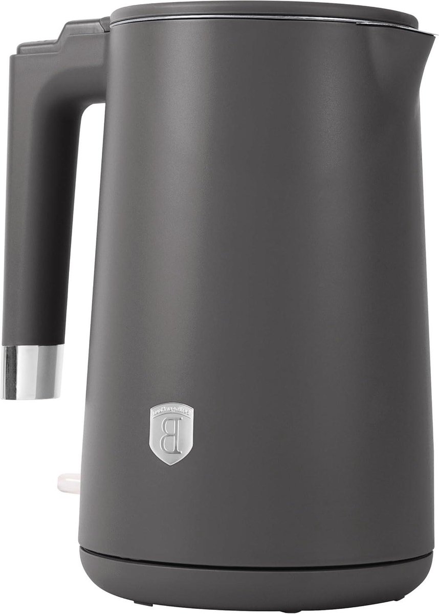 Dubbelwandige Waterkoker - Elektrische Ketel - Snel Water Koken - Koud Aanvoelend Oppervlak - 17 liter - Antraciet Zwart