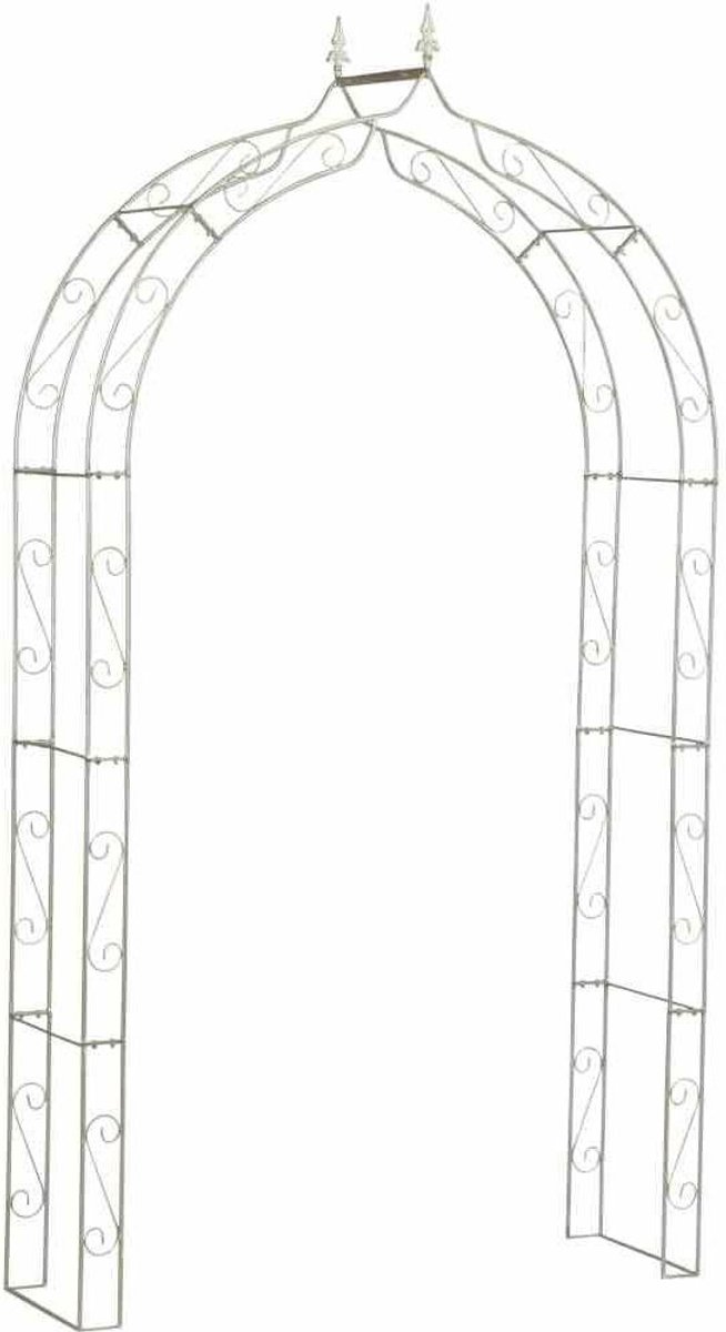 Rozenboog - Tuinboog Klimplant - Planten Ondersteunen - Gegalvaniseerd Metaal - 140 x 40 x 252 cm - Zilver