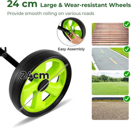 Golfkar met 2 wielen - Golftrolley golfkarretje - Golfen op de baan - Lichtgewicht opvouwbaar ontwerp — afbeelding 5