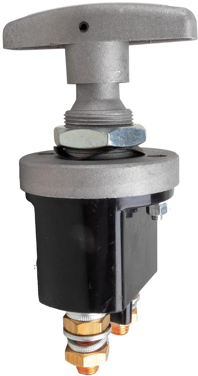 Batterij Scheidingsschakelaar - Hoofdschakelaar Accu - Voertuig Stroom - IP65 Waterdicht - 250 A - Zwart