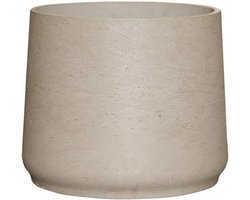Bloempot Fiberclay - Plantenbak Rond - Planten Buiten - Handgemaakt Lichtgewicht - 45x38cm - Grijs