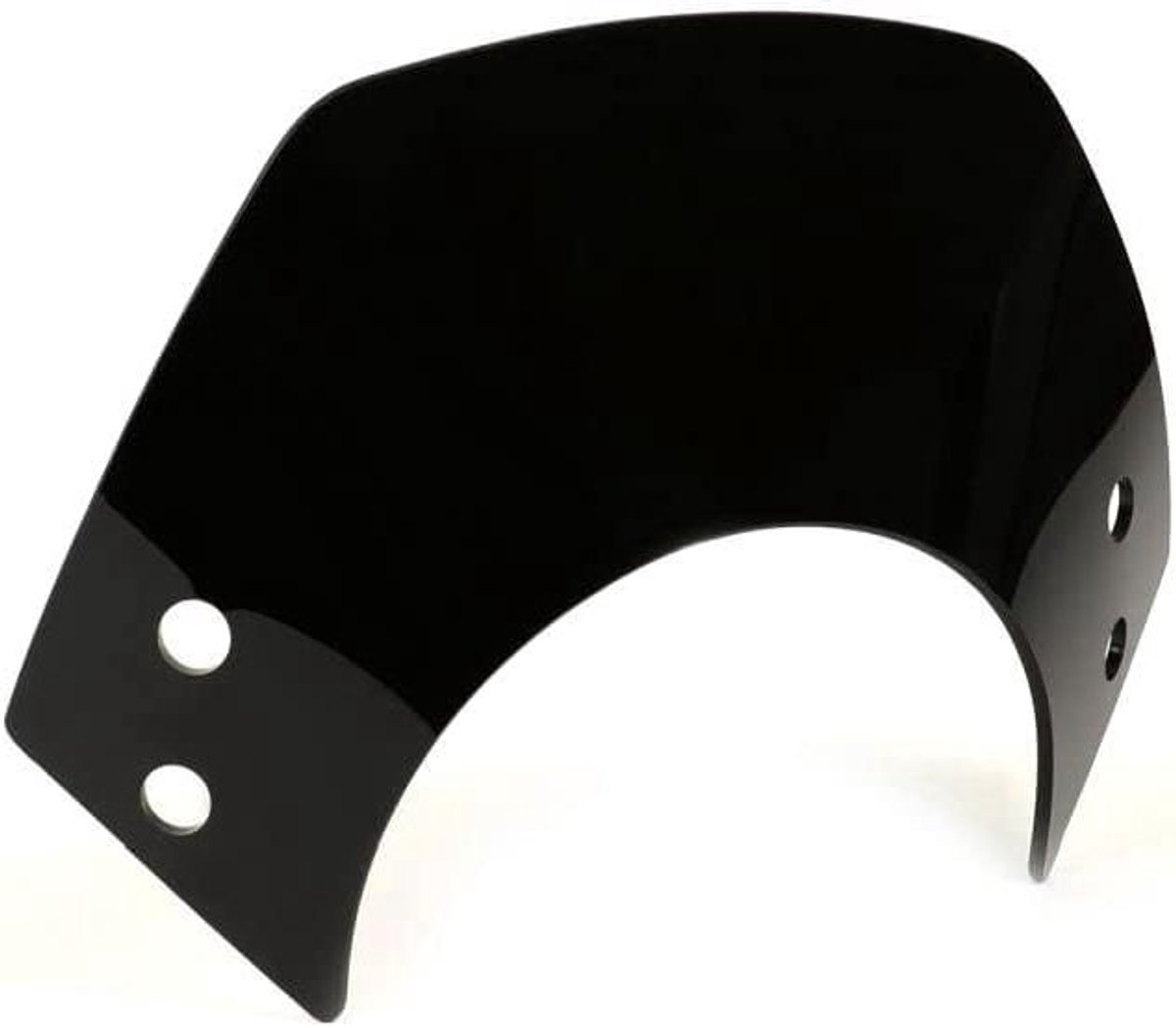 Voorruit Zwart - Windscherm Scooter - Windbescherming Motor - Kras- en stootvast PMMA - 34cm x 105cm - Zwart