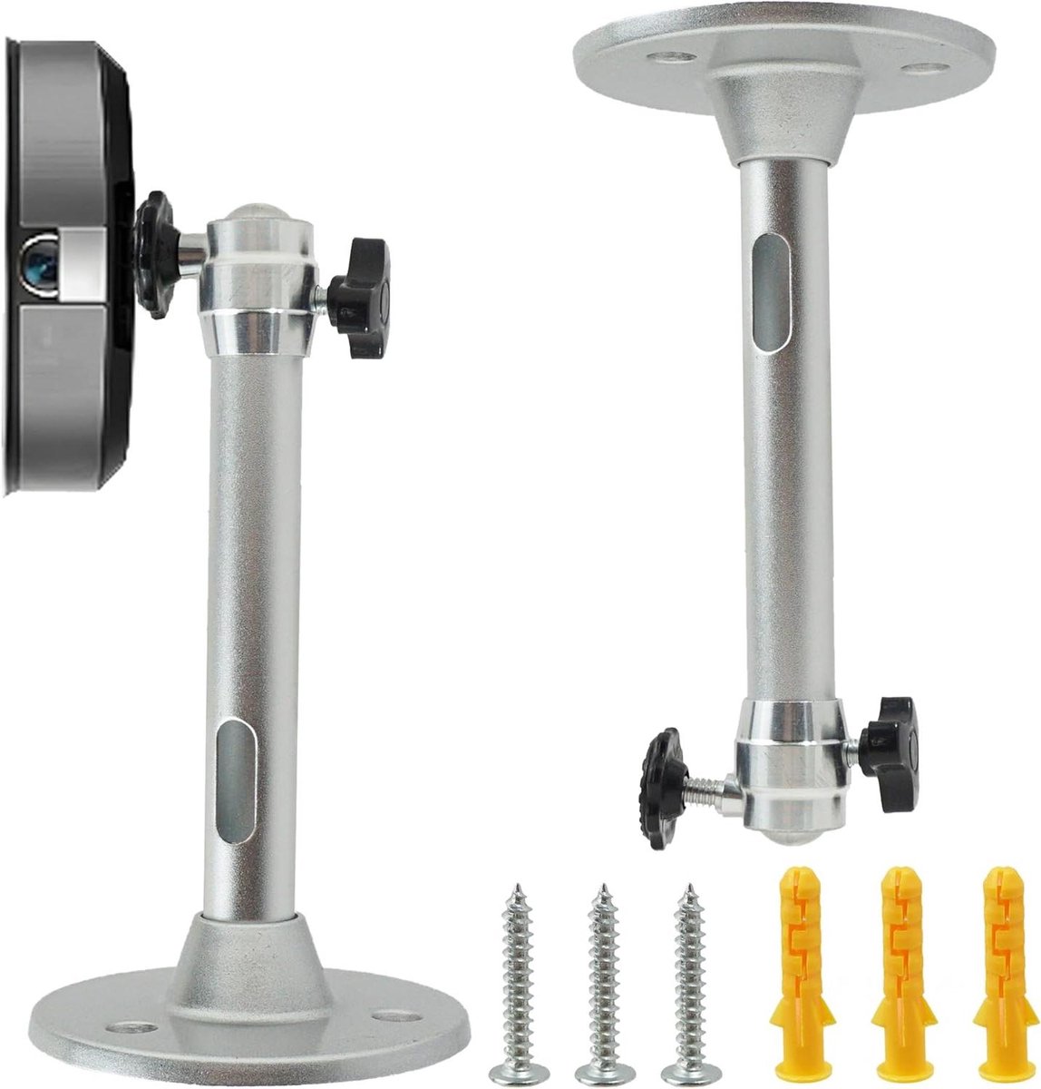 Universele Beamerhouder - Projector Mount - Thuisbioscoop Inrichten - 360 Graden Draaibaar - 21-40 cm Verstelbaar - Zilver