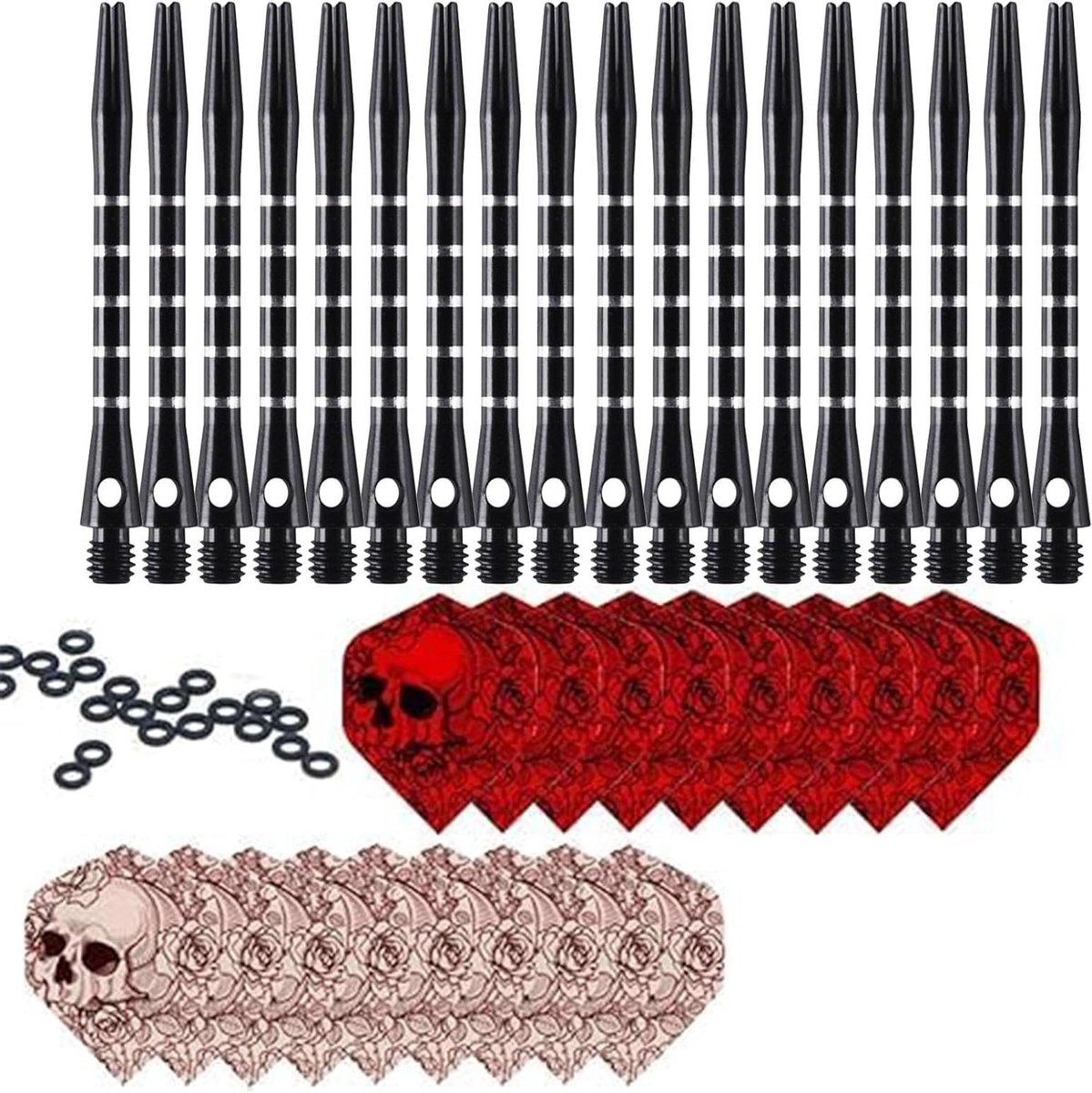 Dartshafts - Dart Accessoires - Darts Spelen - Aluminium Materiaal - 45mm Medium - Zwart