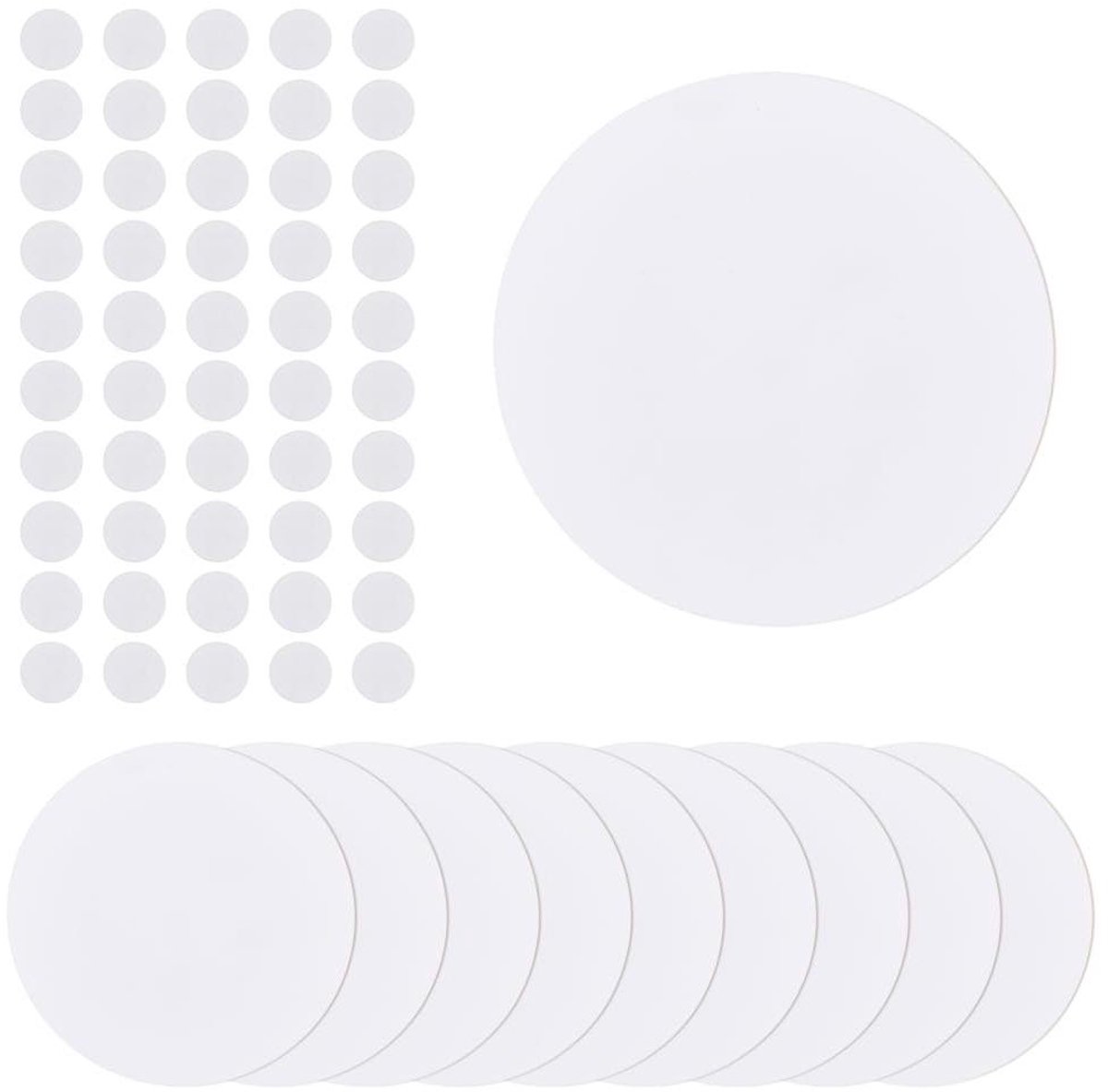 Afdekplaten Wandgat - Blind Platen - Gaten Verbergen - Stevig Kunststof - 127 cm Diameter - Wit