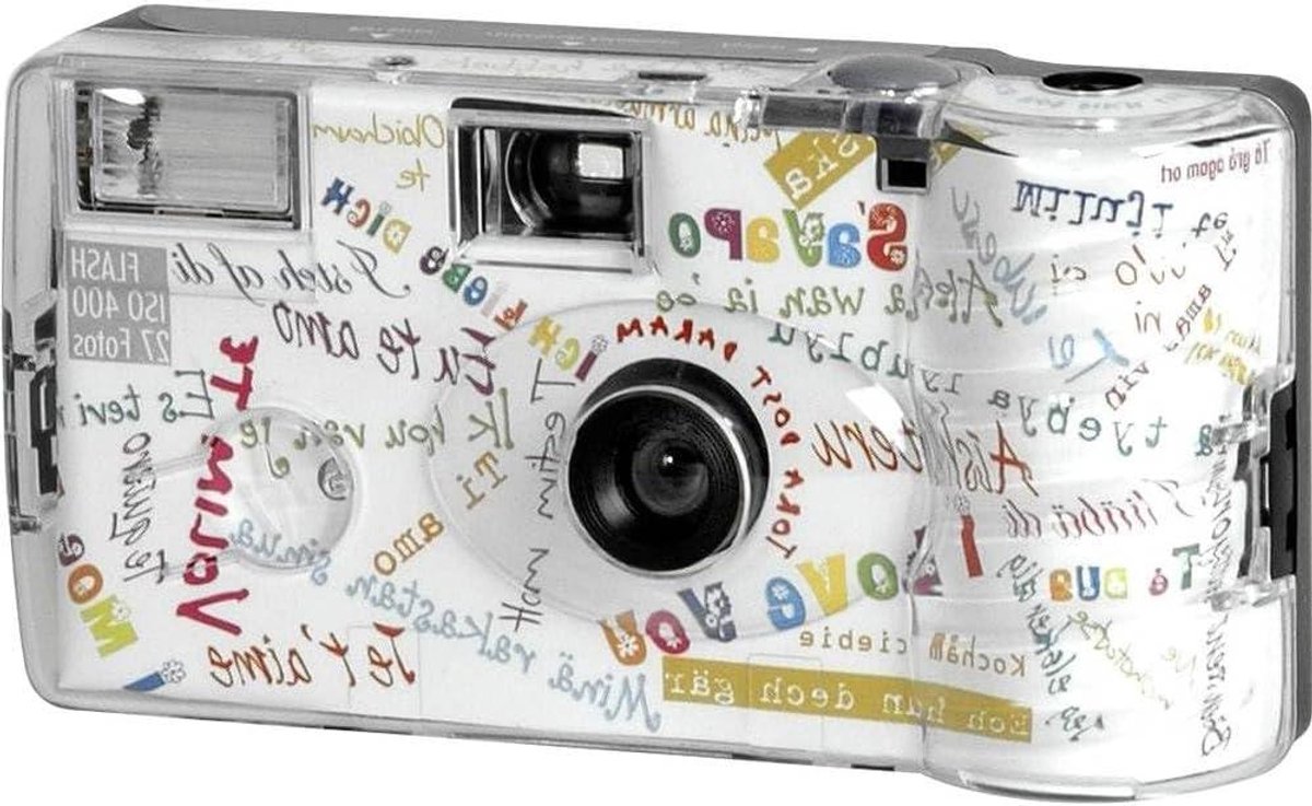 Wegwerp Camera - Eenmalige Camera - Foto's Maken - Ingebouwde Flitser - 12 x 35 x 6 cm - Wit