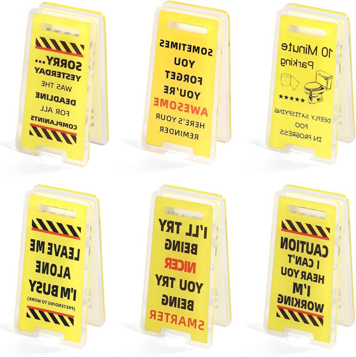 Grappige Sticky Note Houders Clips voor Bureau - 6 Stuks Kantoor Gadgets