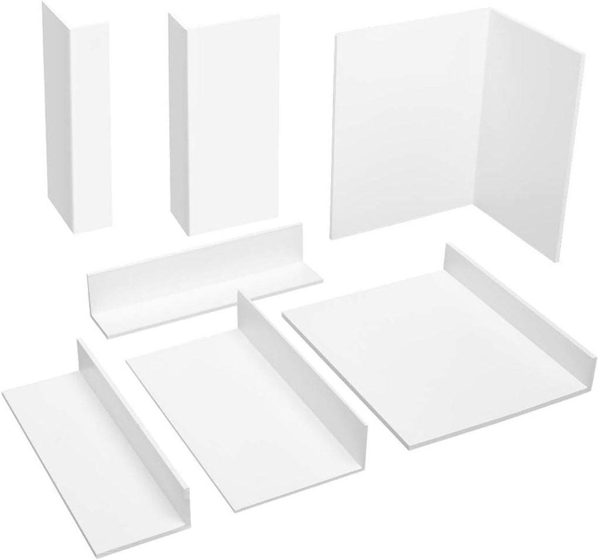 PVC Hoekprofiel - Ongelijk L-profiel - Randafwerking - UV- en weerbestendig - 25x120x3mm - Wit