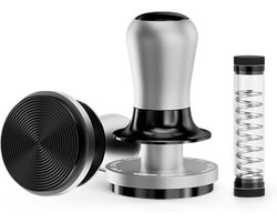 Espresso Sabotage - Koffie Tamper - Barista Werk - Constante Druk Feedback - 58 mm - Zwart Zilver